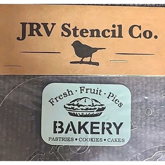NEW JRV 15mil Reusable "Bakery" Stencil 11.5x7.75 - Picture 1 of 3